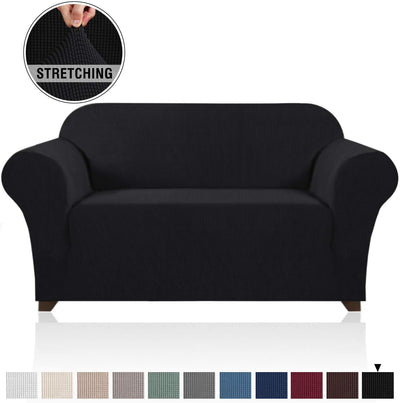 Stretch Sofa Slipcover 1 Piece Sofa Cover for 2 Cushion Couch - PrinceDeco