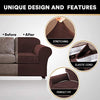 Real Velvet Plush 4 Pieces Sofa Covers for 3 Cushion Couch Covers for Living Room - PrinceDeco