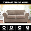 Real Velvet Plush 3 Pieces Loveseat Covers for 2 Cushion - PrinceDeco