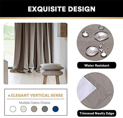 100% Blackout Curtains for Bedroom Durable Soft Thermal Insulated Curtain - PrinceDeco