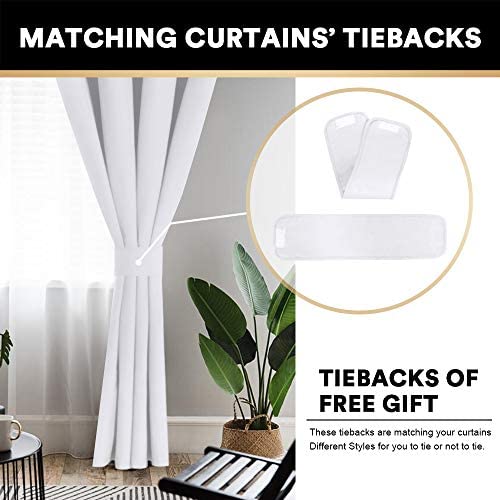 100% Blackout Curtains for Bedroom Durable Soft Thermal Insulated