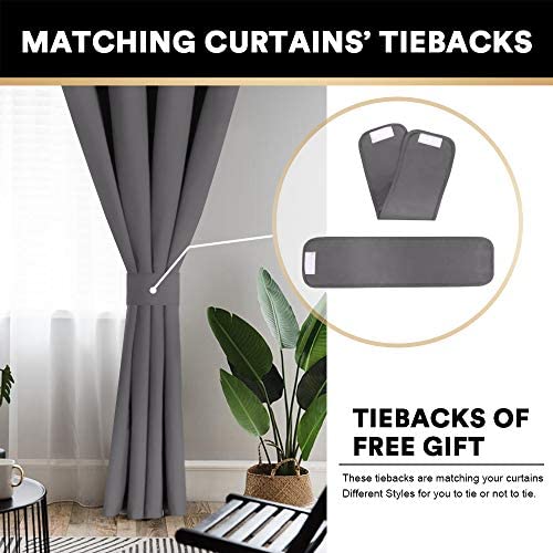 100% Blackout Curtains for Bedroom Durable Soft Thermal Insulated