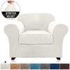 Velvet Stretch Chair Covers 2 Piece for Living Room - PrinceDeco