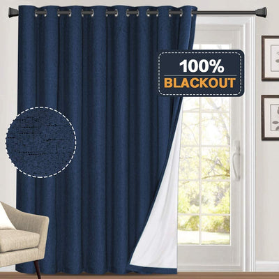 Extra Wide 100% Blackout Curtain Panel for Bedroom - PrinceDeco