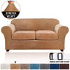 Real Velvet Plush 3 Pieces Loveseat Covers for 2 Cushion - PrinceDeco