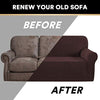 Stretch Sofa Slipcover 1 Piece Sofa Cover for 2 Cushion Couch - PrinceDeco
